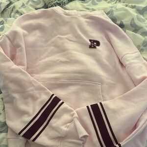 Victoria’s Secret pink sweatshirt and joggers